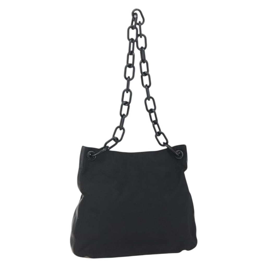 Prada Chain Shoulder Bag Tessuto Black Nylon Shoulder Bag Bag