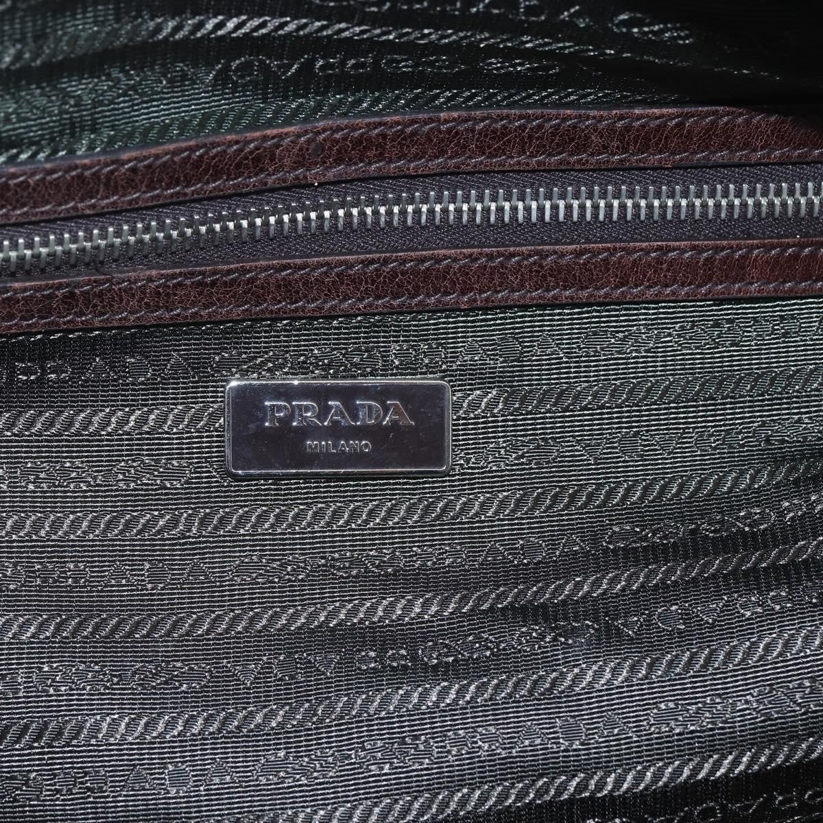 Prada Convertible Tote Printed Tessuto Brown Nylon Tote Bag Bag