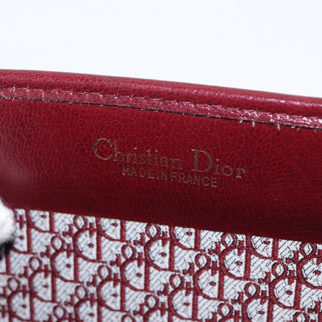 Christian Dior Vintage Chain Flap Shoulder Bag Leather Burgundy Leather Shoulder Bag Bag (Pre-Owned)