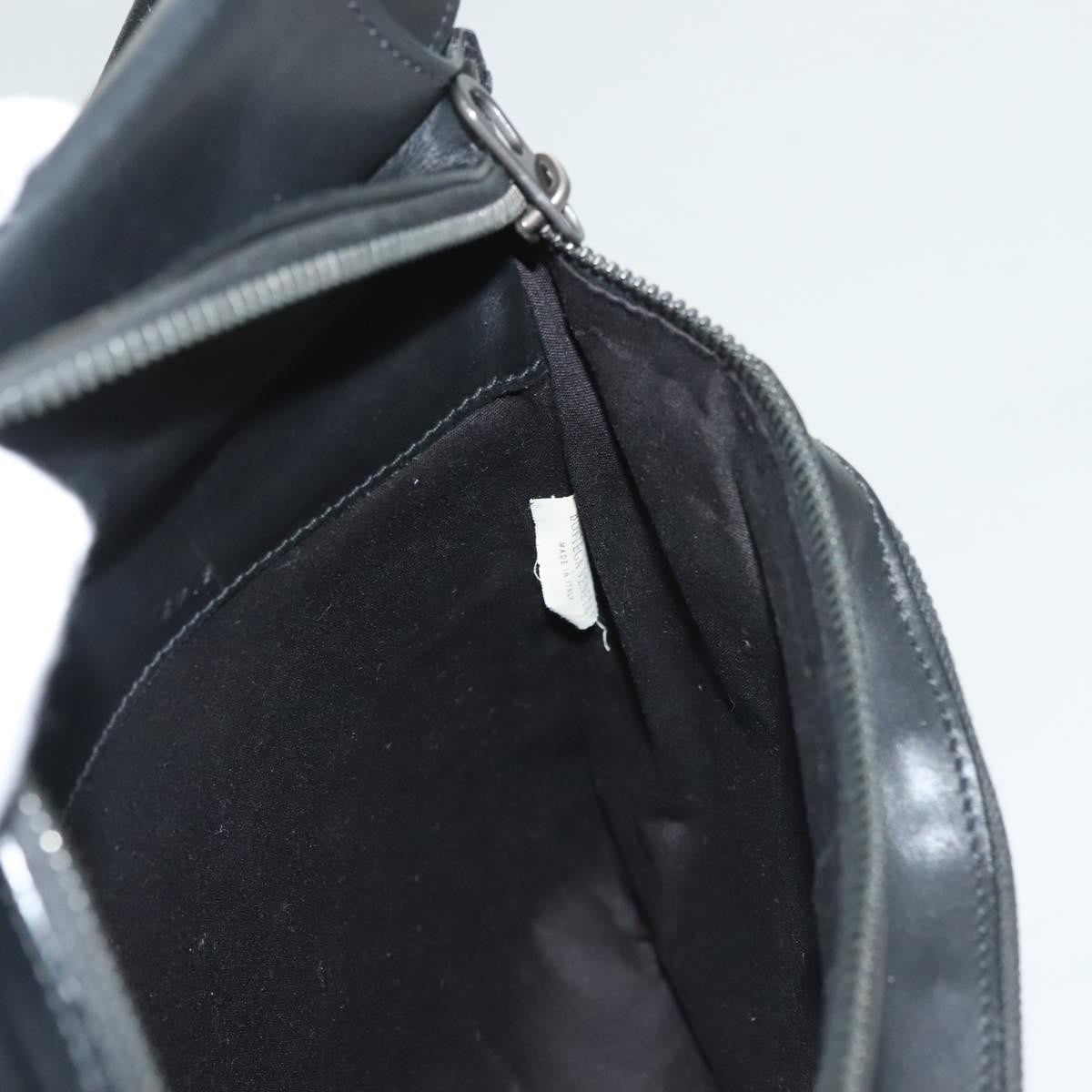 Bottega Veneta Utility Waist Bag Leather With Intrecciato Black Leather Bag