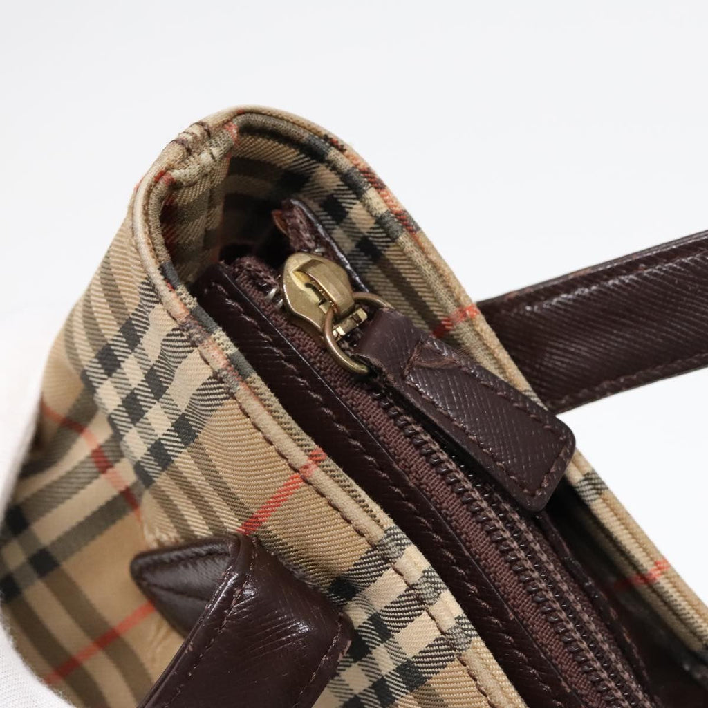 Burberry Nova Check Tote Canvas Check Pattern Beige Canvas Tote Bag