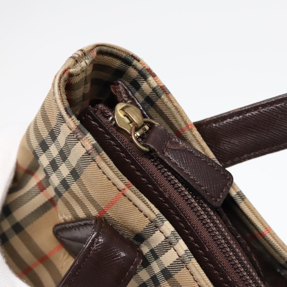 Burberry Nova Check Tote Canvas Check Pattern Beige Canvas Tote Bag