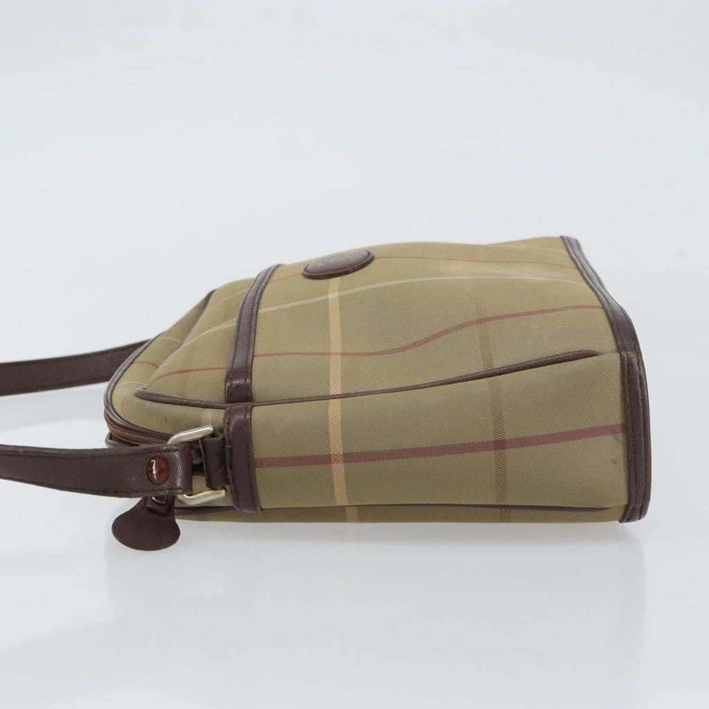 Burberry Nova Check Shoulder Bag Canvas Beige Canvas Shoulder Bag