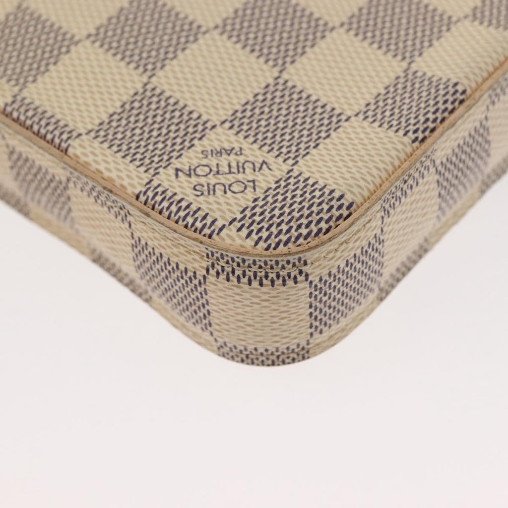 Louis Vuitton Felicie Pochette Damier White Canvas Clutche & Pouche Bag