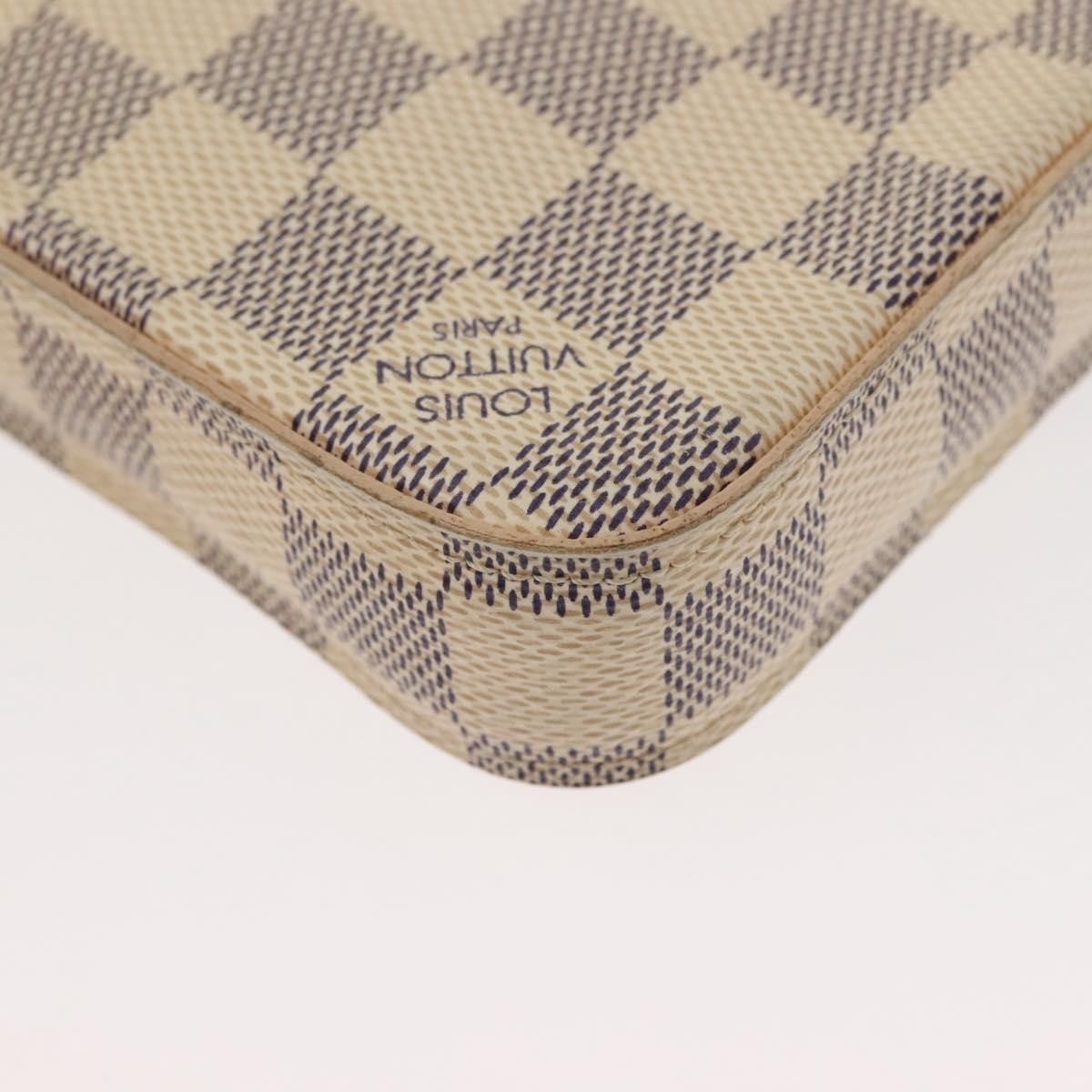 Louis Vuitton Felicie Pochette Damier White Canvas Clutche & Pouche Bag