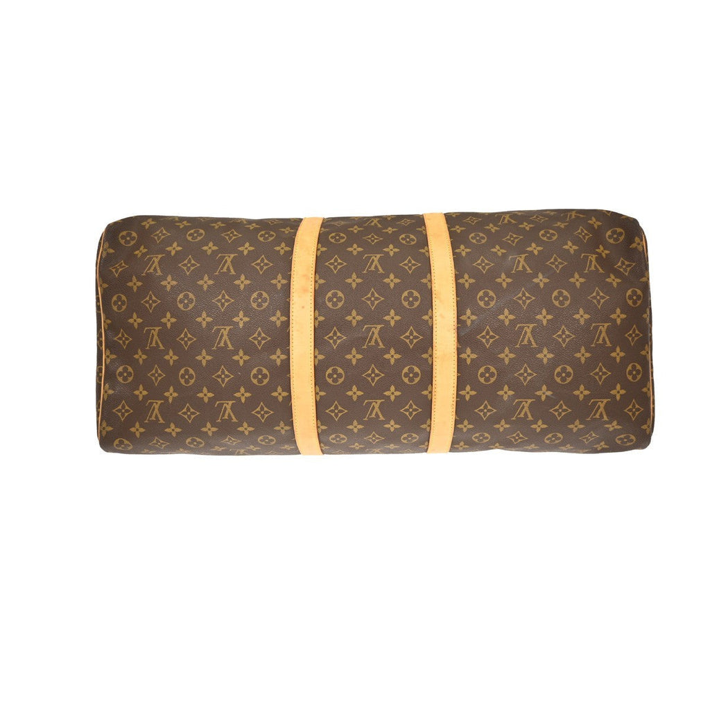 Louis Vuitton Keepall Bag Monogram Canvas Brown Canvas Travel Bag