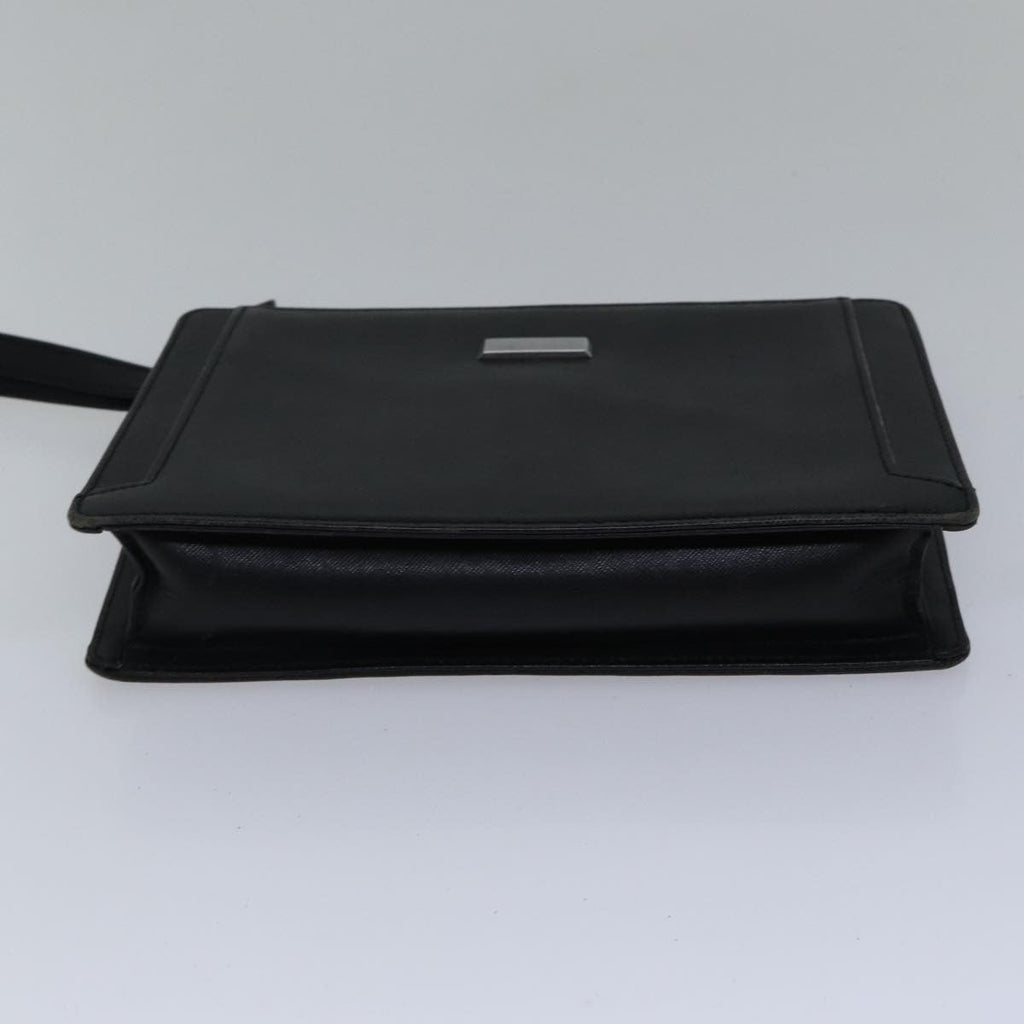Burberry Vintage Pouch Leather Black Leather Clutche & Pouche Bag
