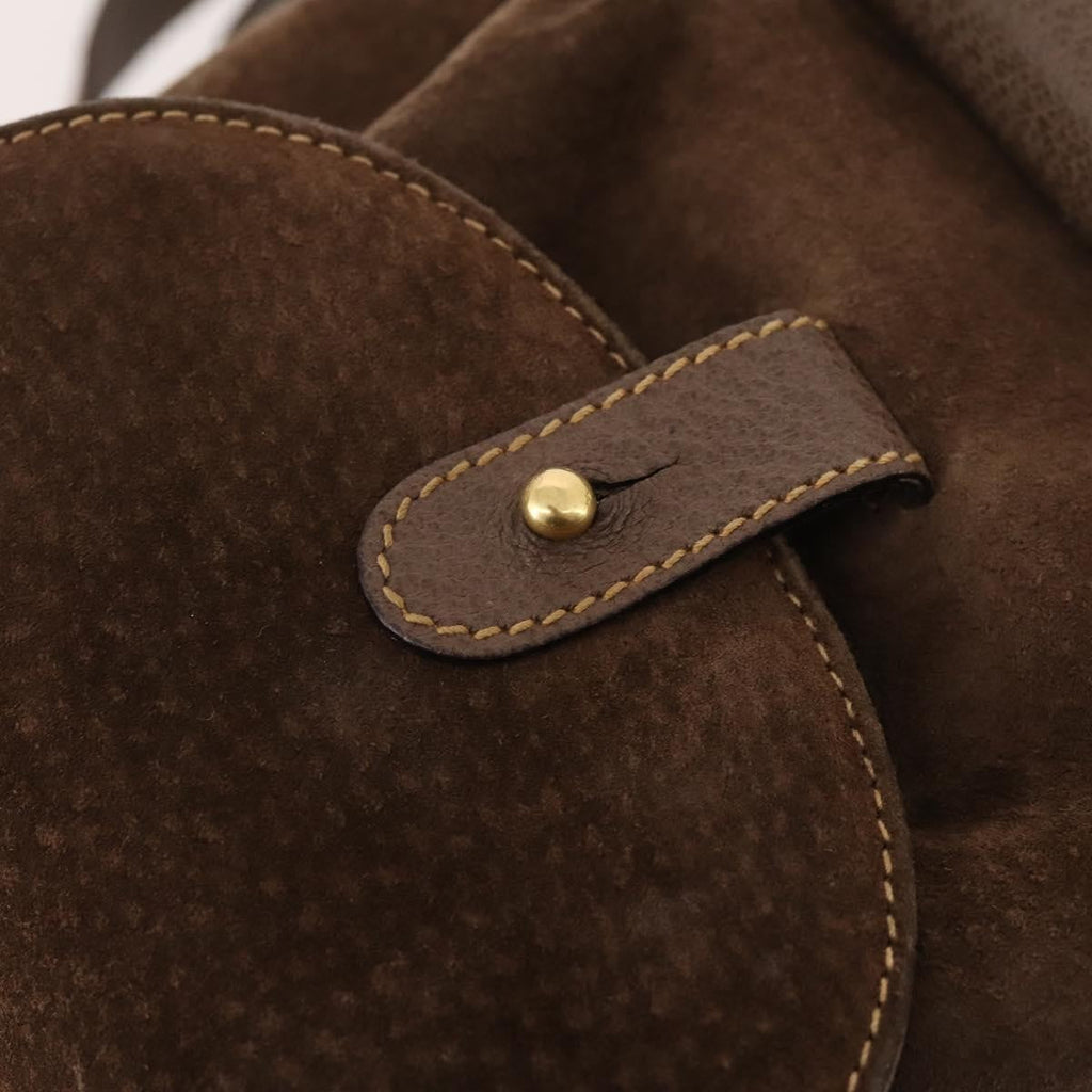 Gucci Gucci Bamboo Backpack Daim Brown Suede Backpack Bag (Pre-Owned)