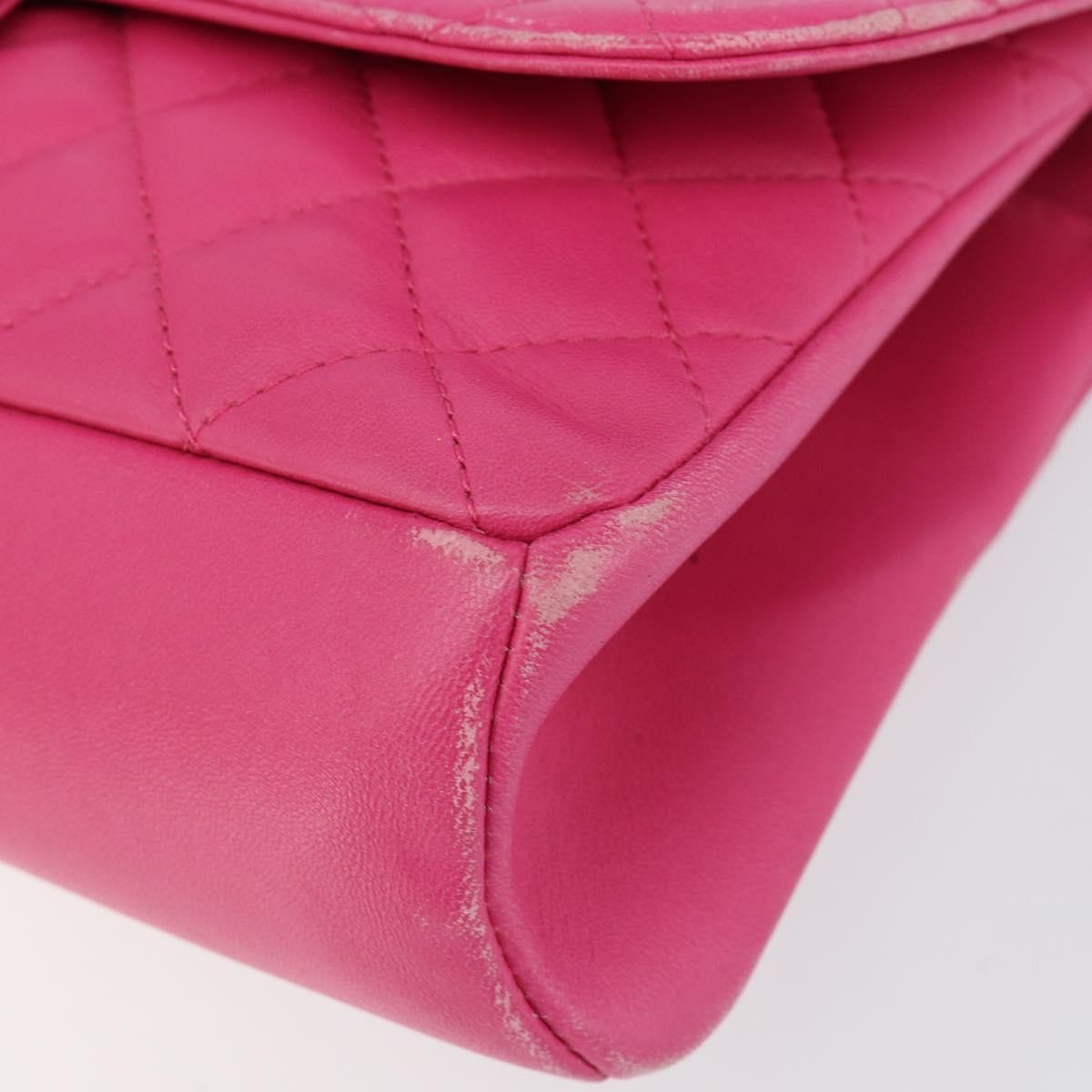 Chanel Mademoiselle Chic Flap Bag Quilted Lambskin Pink Leather Shoulder Bag Bag