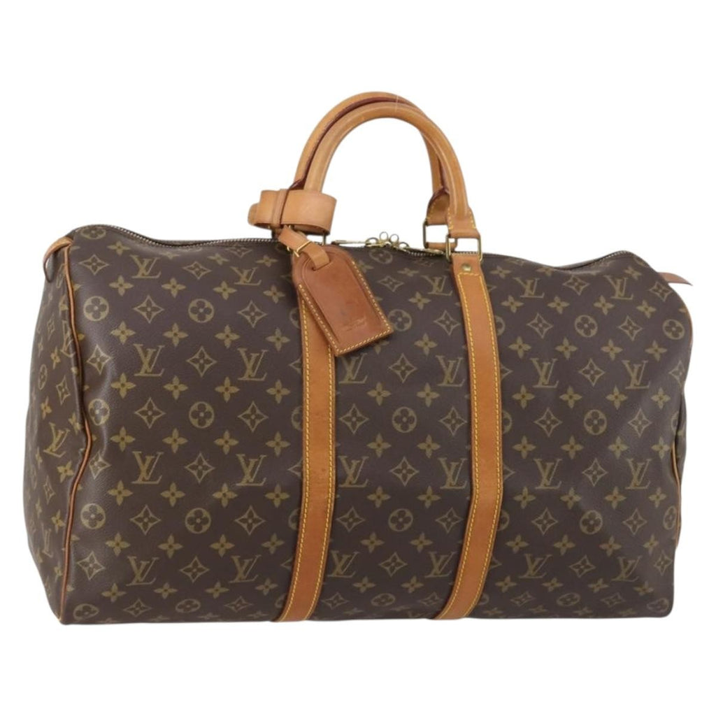 Louis Vuitton Keepall Bag Monogram Canvas Brown Canvas Travel Bag