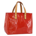 Louis Vuitton Reade Handbag Monogram Vernis Red Patent_Leather Handbag