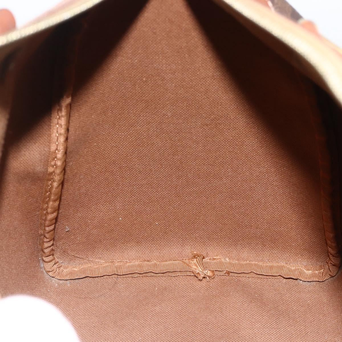 Celine Macadam Handbag Macadam With Leather Brown Canvas Handbag