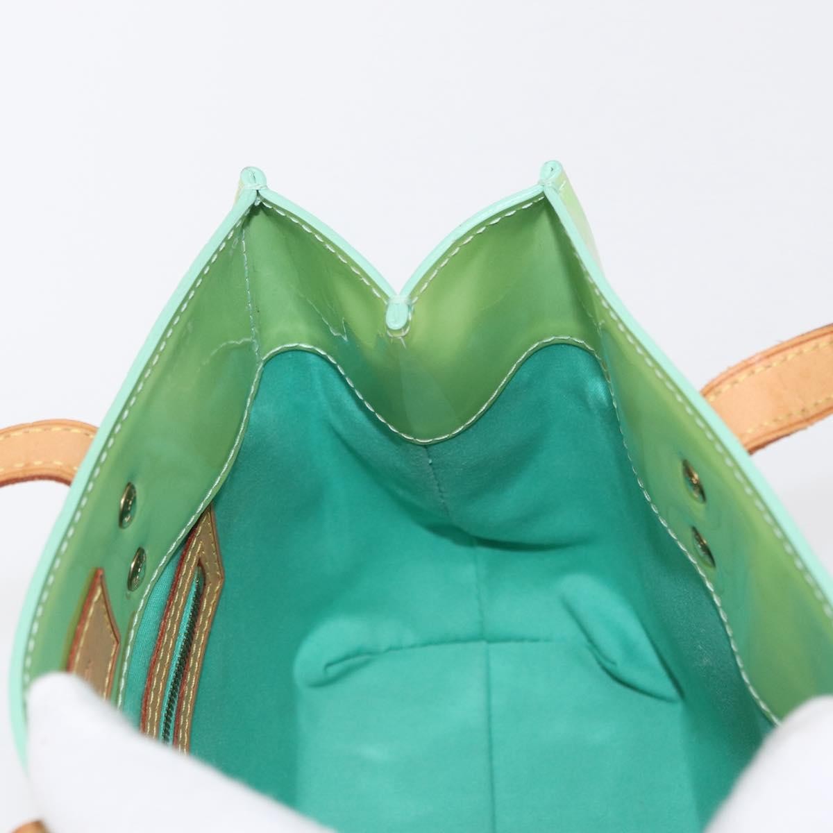 Louis Vuitton Reade Handbag Monogram Vernis Green Patent_Leather Tote Bag