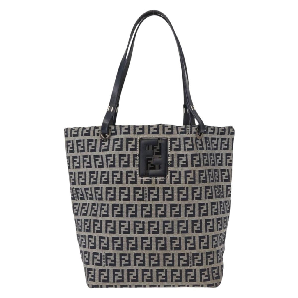 Fendi Shopping Tote Zucchino Canvas Navy Canvas Tote Bag Bag