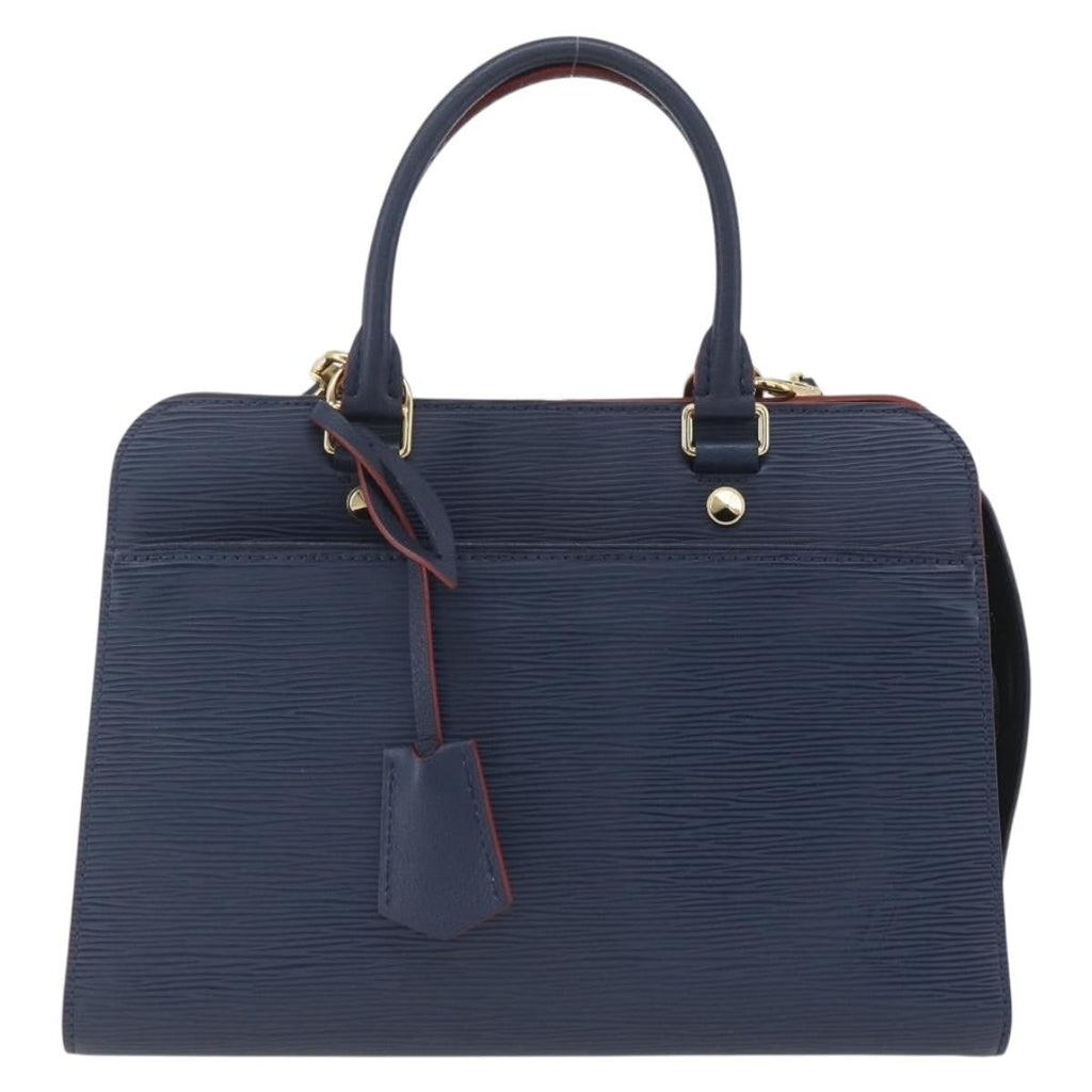 Louis Vuitton Vaneau Handbag Epi Leather Blue Leather Handbag