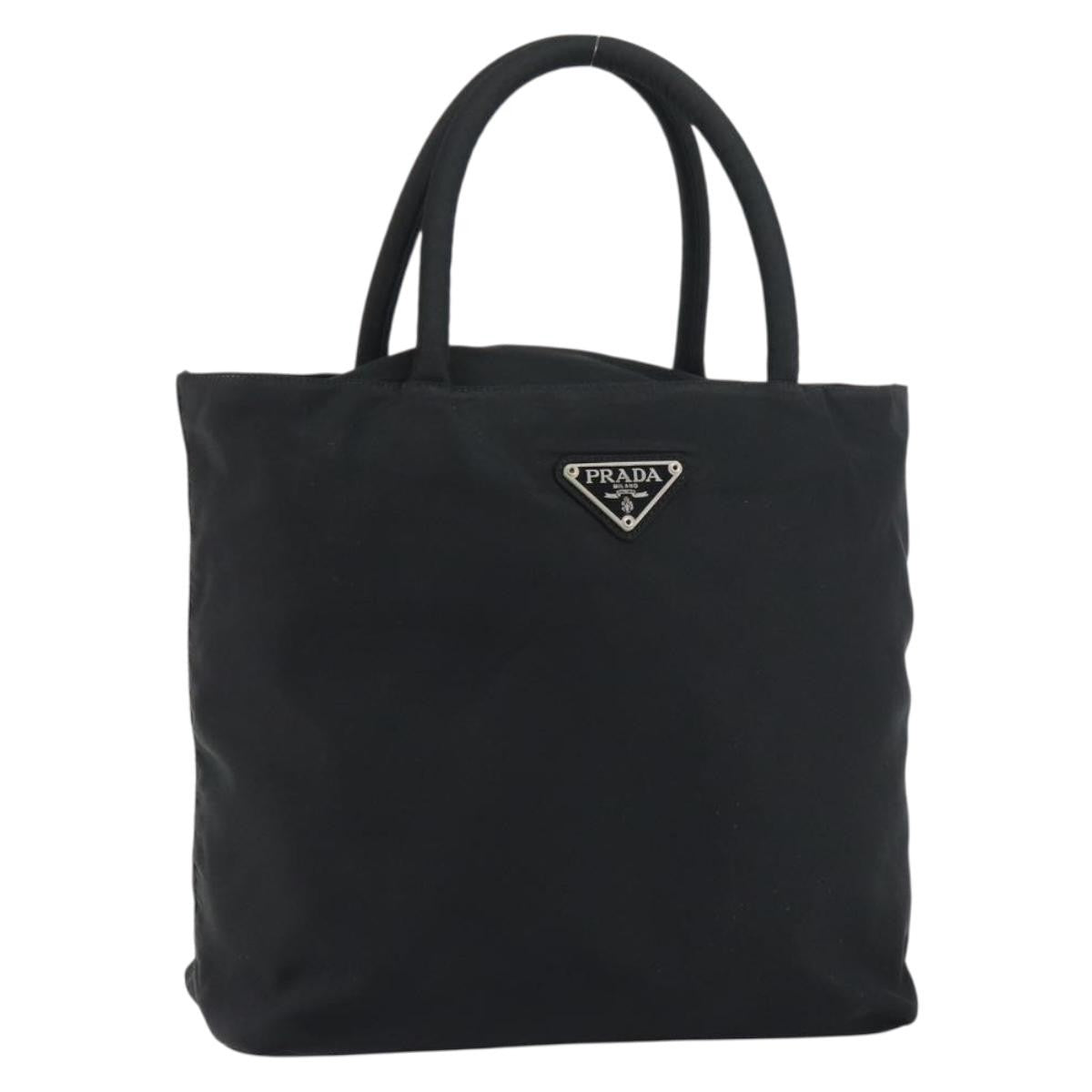 Prada Vintage Zip Tote Tessuto Black Nylon Tote Bag Bag