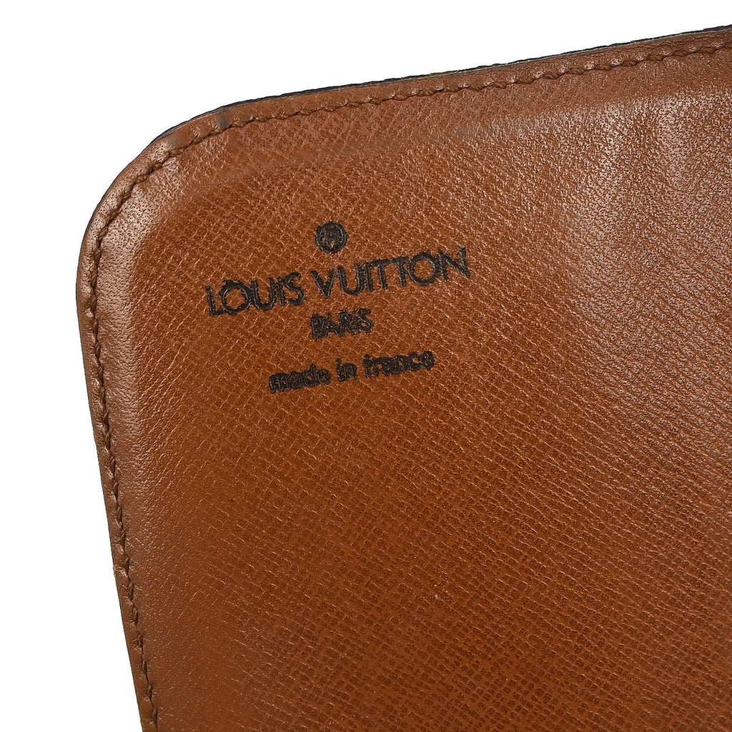 Louis Vuitton Cartouchiere Handbag Monogram Canvas Brown Canvas Shoulder Bag