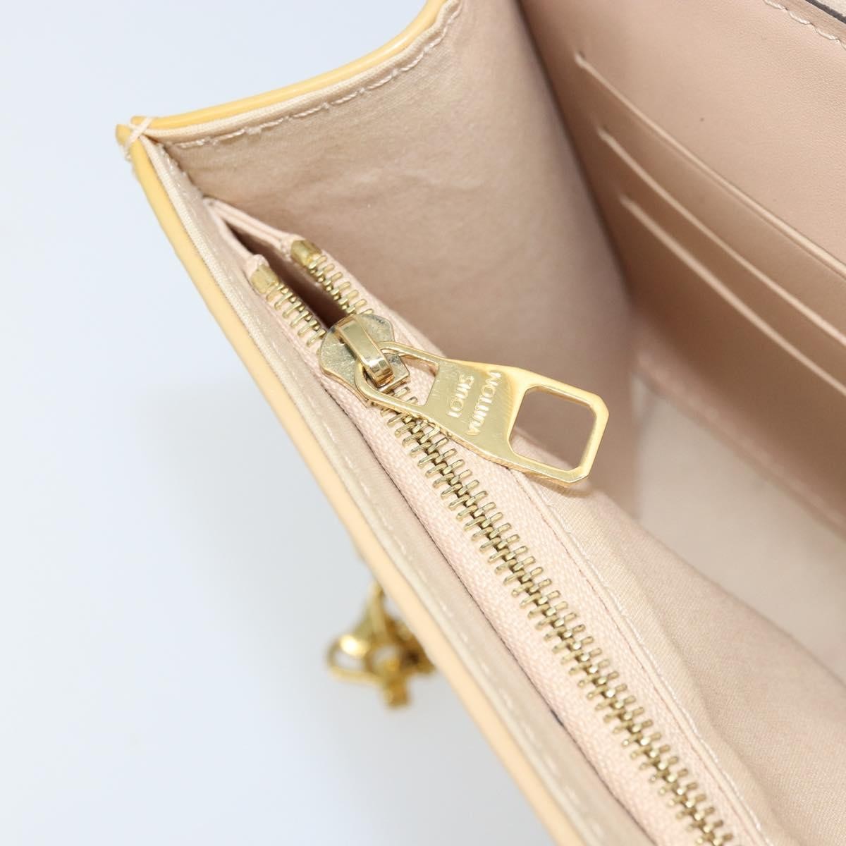 Louis Vuitton Ana Bag Monogram Vernis Yellow Patent_Leather Clutche & Pouche Bag