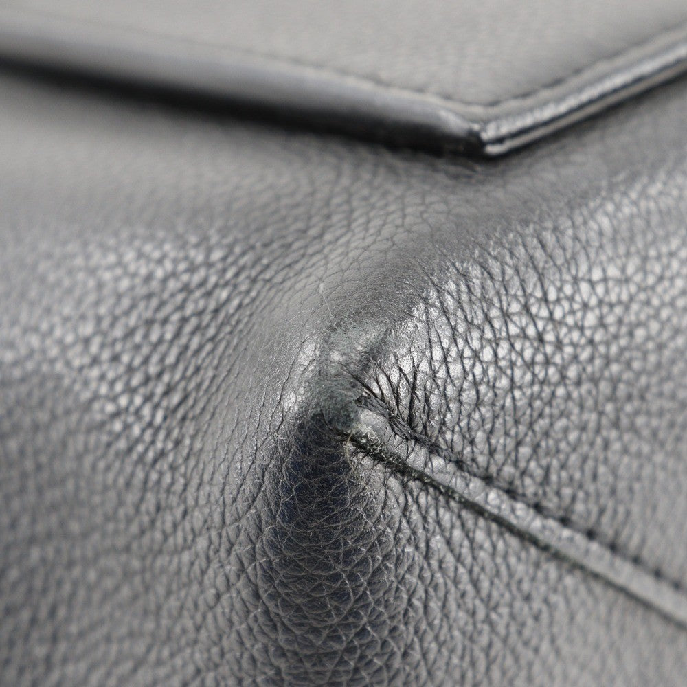 Louis Vuitton Lockme Handbag Leather Black Leather Handbag