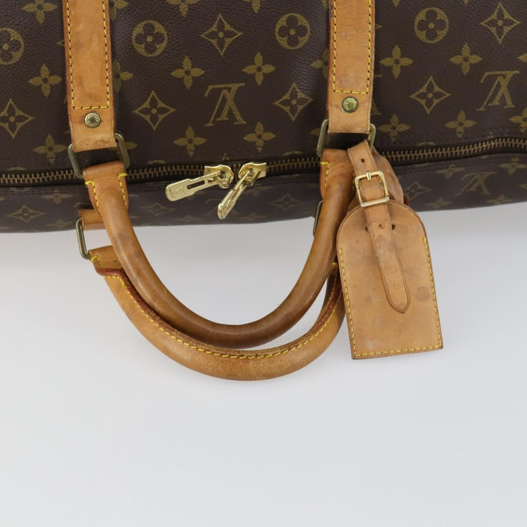 Louis Vuitton Keepall Bandouliere Bag Monogram Canvas Brown Canvas Travel Bag