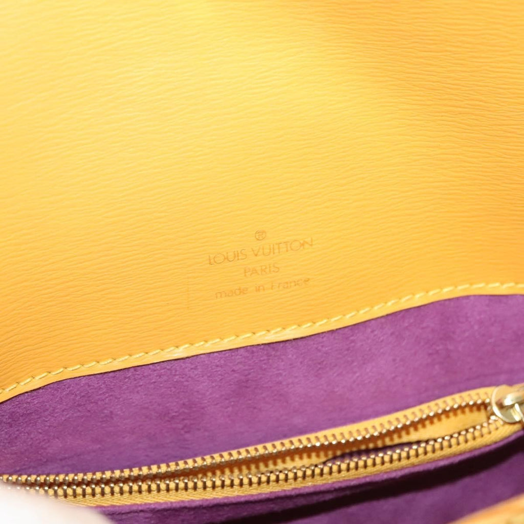 Louis Vuitton Buci Handbag Epi Leather Yellow Leather Shoulder Bag