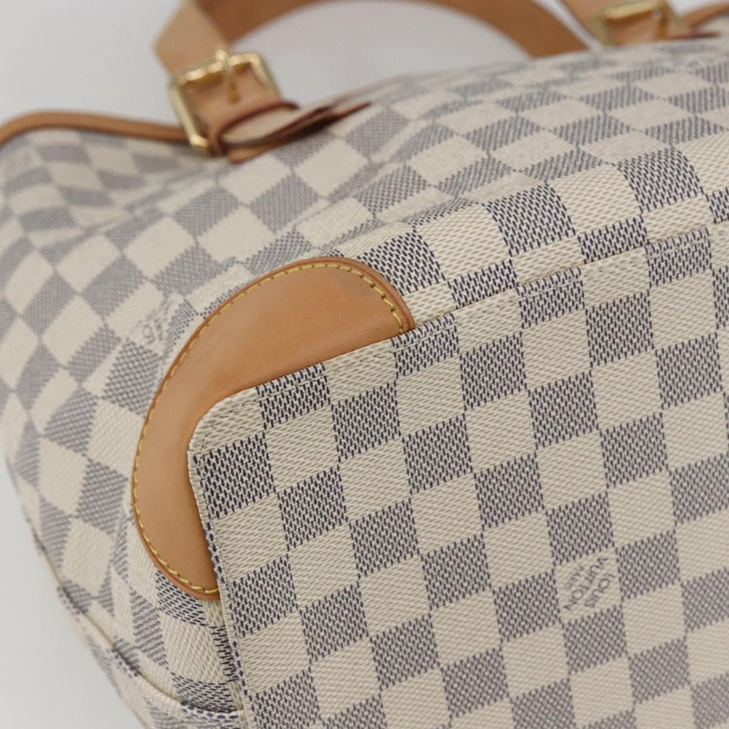 Louis Vuitton Hampstead Handbag Damier White Canvas Tote Bag