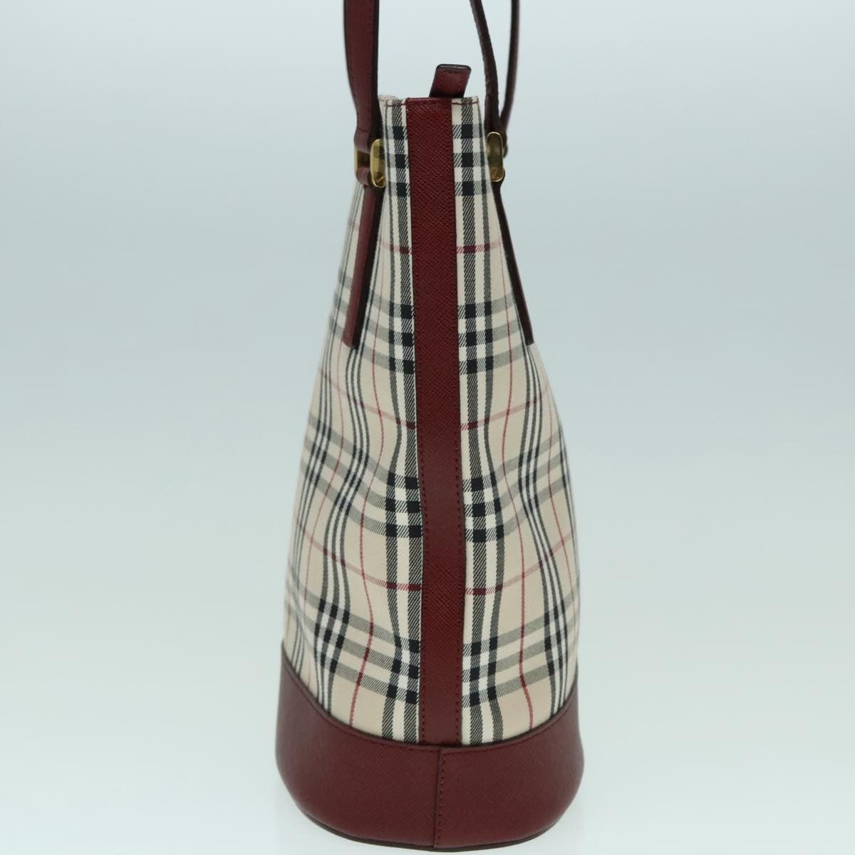 Burberry Nova Check Tote Canvas And Leather Beige Canvas Tote Bag