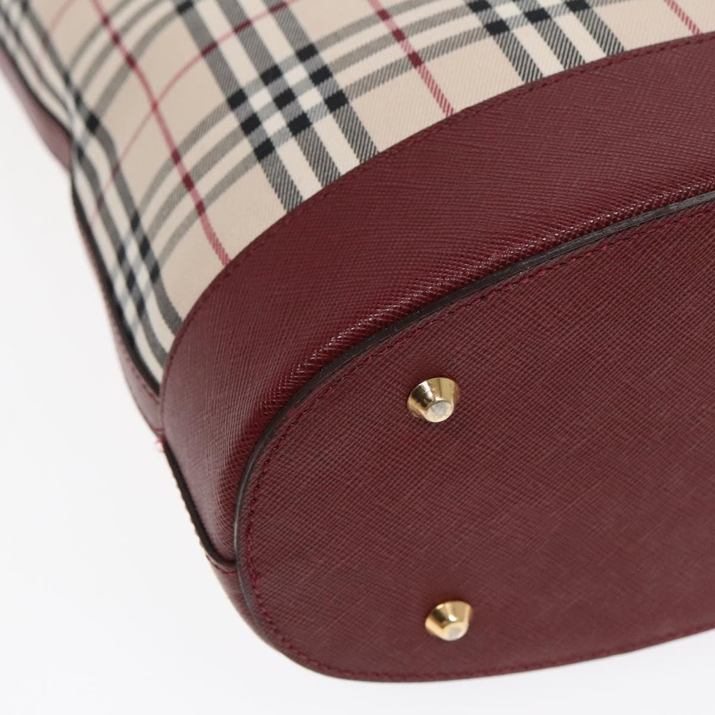 Burberry Nova Check Tote Canvas And Leather Beige Canvas Tote Bag