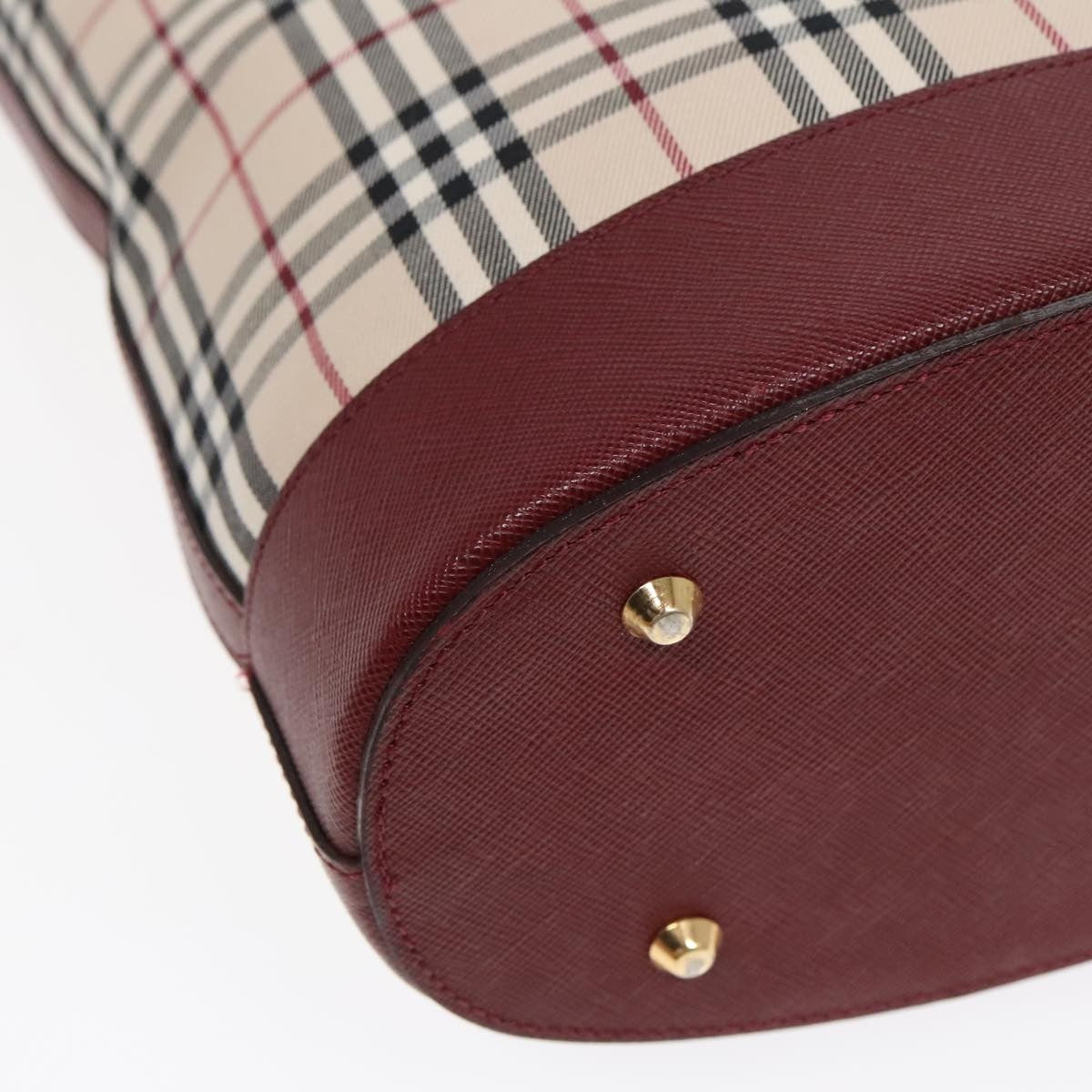 Burberry Nova Check Tote Canvas And Leather Beige Canvas Tote Bag
