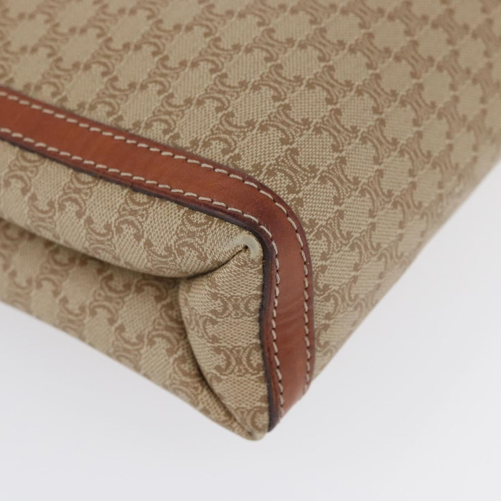 Celine Macadam Pochette Canvas And Leather Beige Canvas Clutche & Pouche Bag
