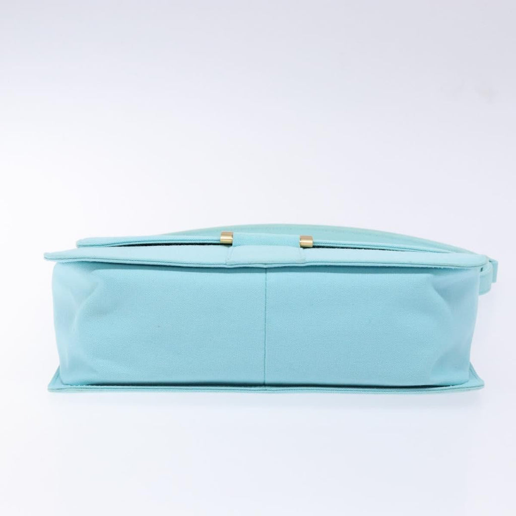 Saint Laurent Vintage Shoulder Bag Canvas Blue Canvas Shoulder Bag Bag (Pre-Owned)