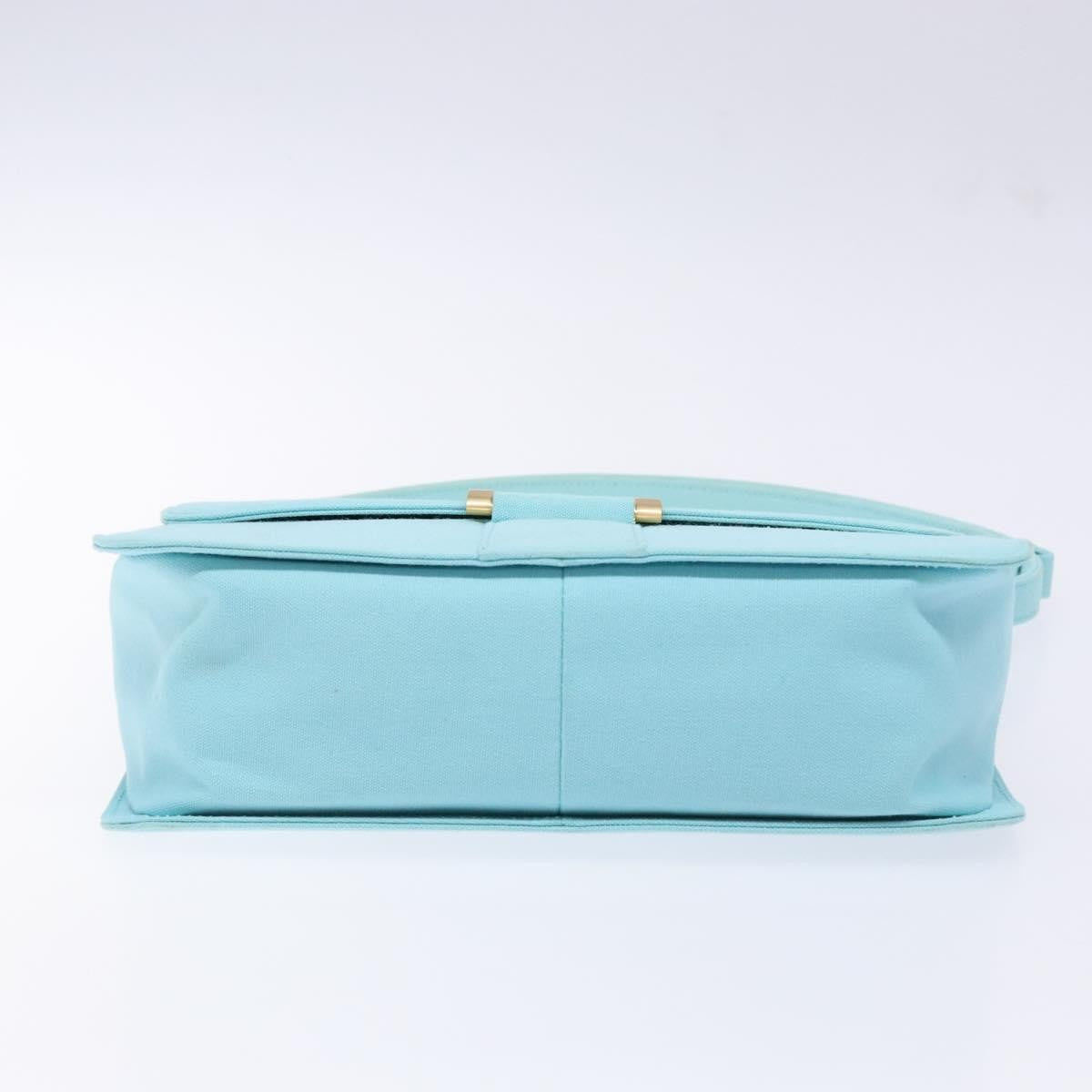 Saint Laurent Vintage Shoulder Bag Canvas Blue Canvas Shoulder Bag Bag (Pre-Owned)
