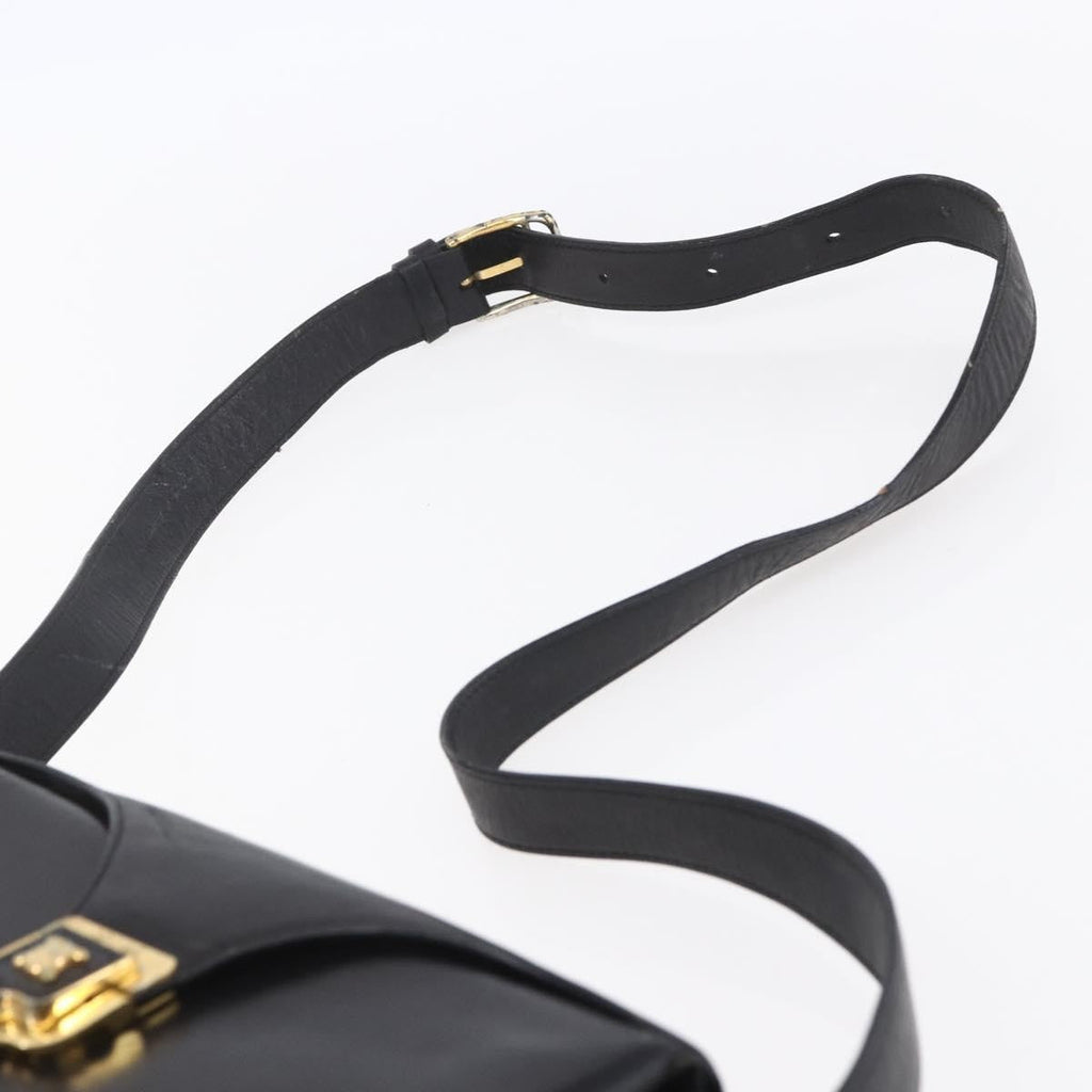 Celine Vintage Shoulder Bag Leather Black Leather Shoulder Bag Bag