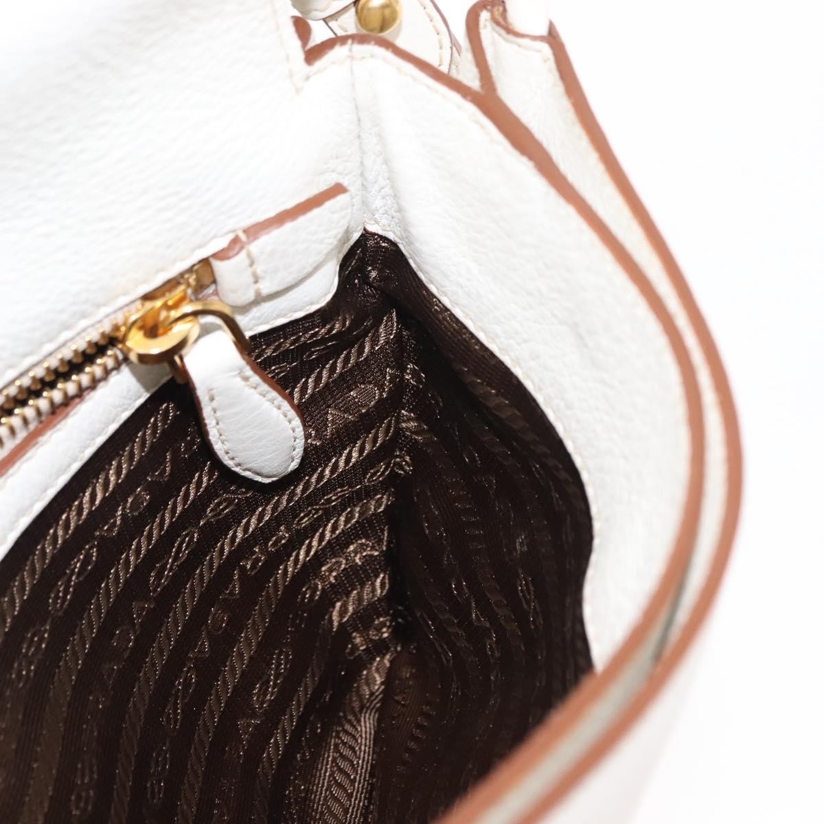Prada Flap Crossbody Bag Vitello Daino White Leather Shoulder Bag Bag