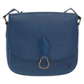 Louis Vuitton Saint Cloud Handbag Epi Leather Blue Leather Shoulder Bag