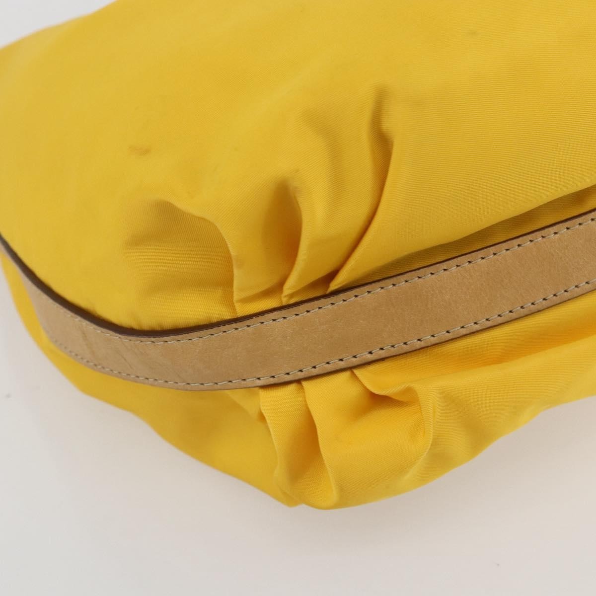 Prada Vintage Shoulder Bag Tessuto Yellow Nylon Shoulder Bag Bag