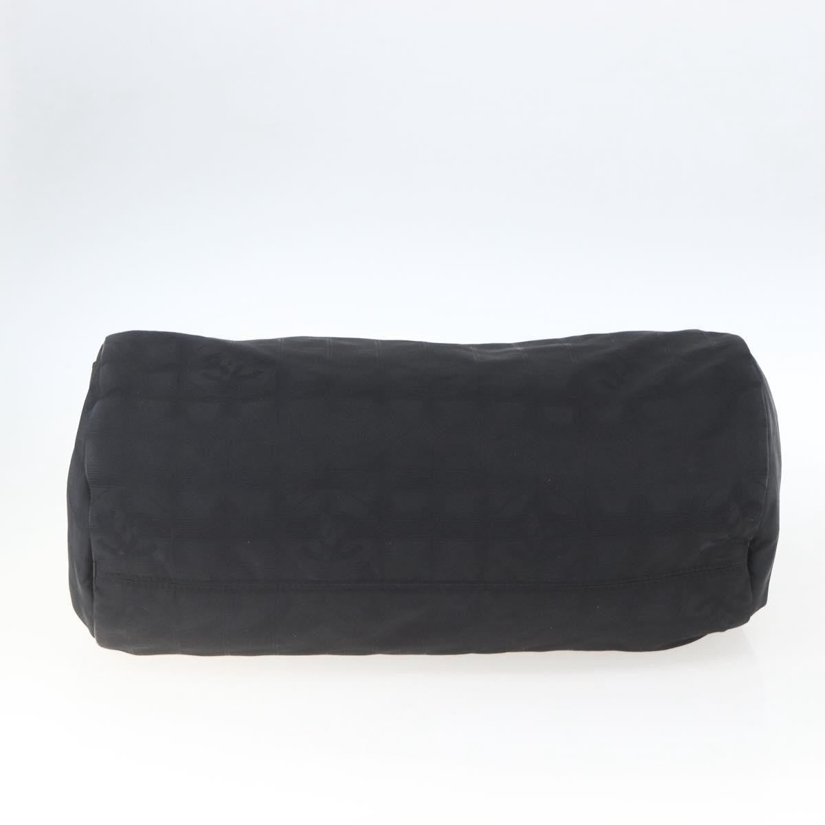 Chanel Travel Line Boston Bag Nylon Black Nylon Travel Bag Bag