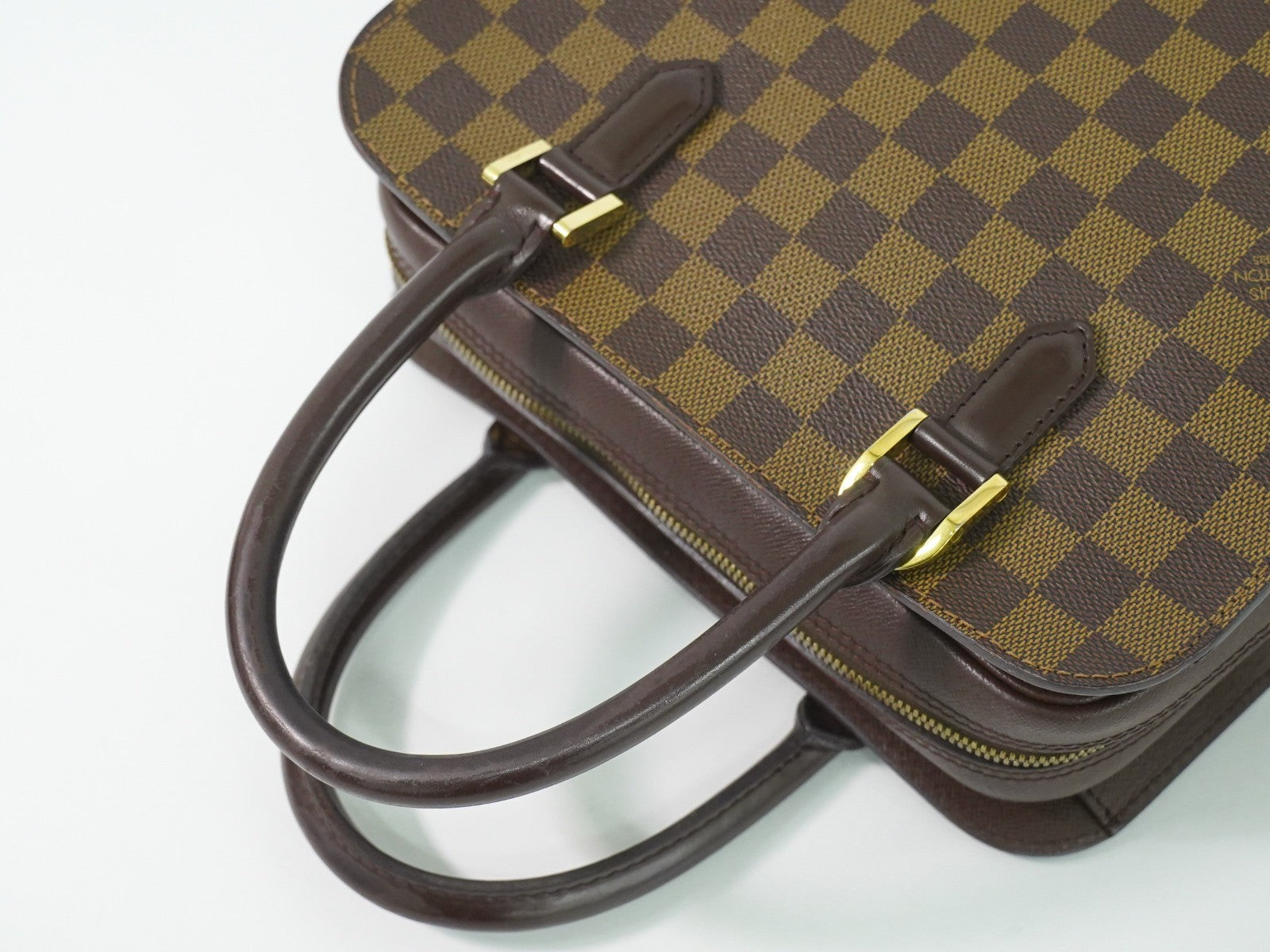 Louis Vuitton Triana Bag Damier Brown Canvas Handbag