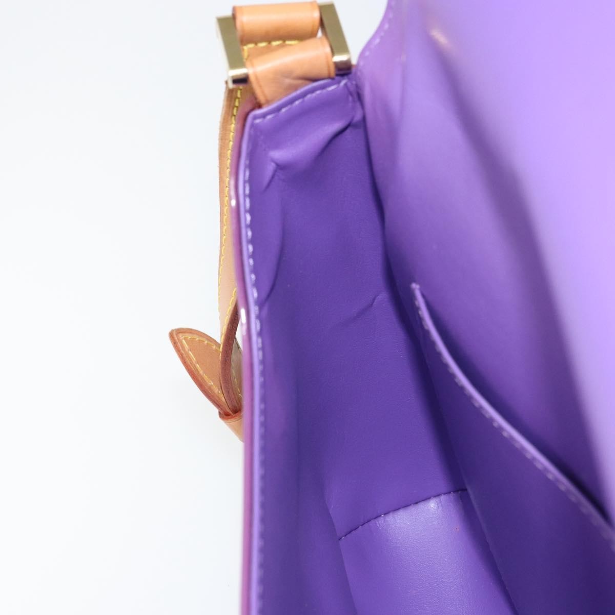 Louis Vuitton Thompson Street Handbag Monogram Vernis Purple Patent_Leather Shoulder Bag