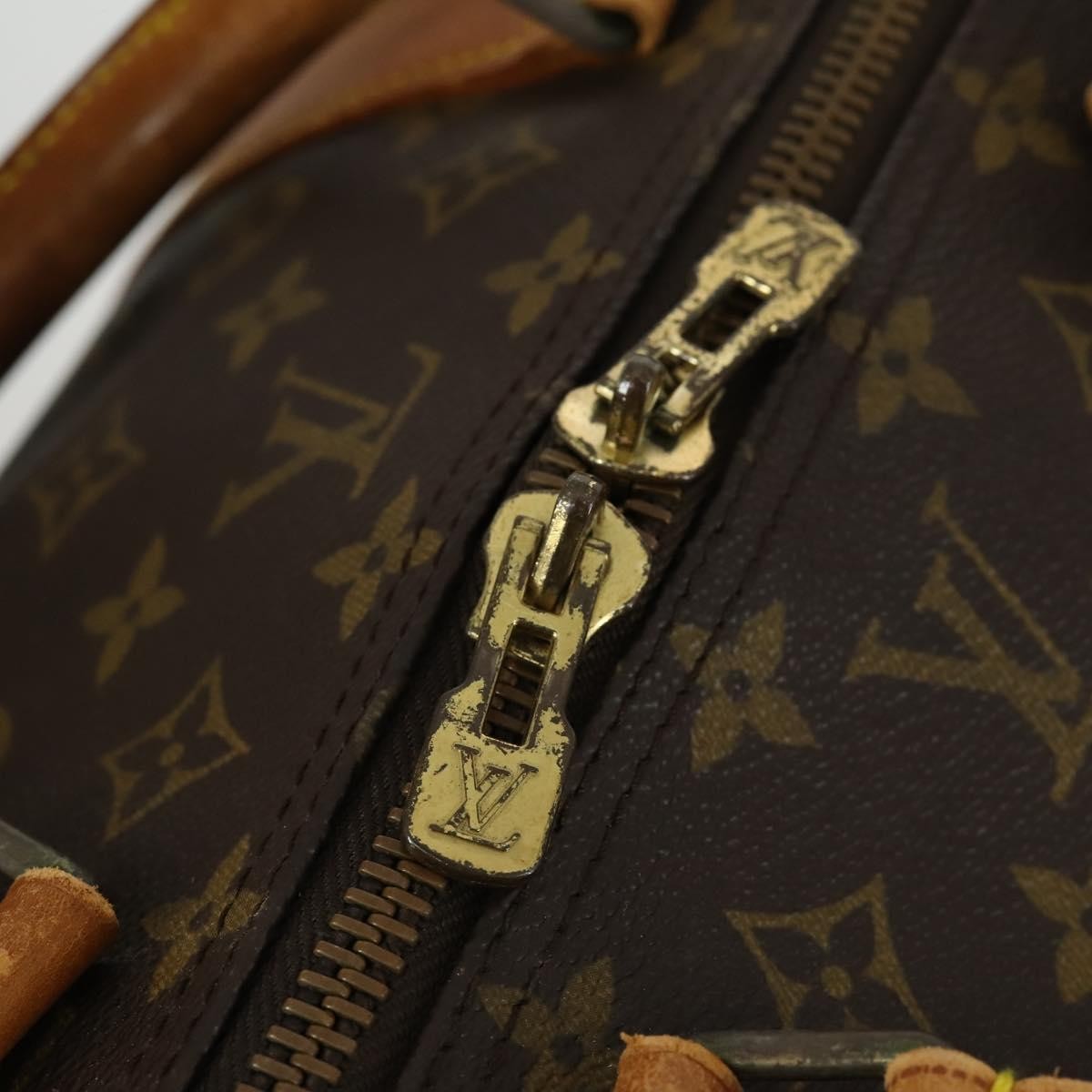 Louis Vuitton Keepall Bandouliere Bag Monogram Canvas Brown Canvas Travel Bag