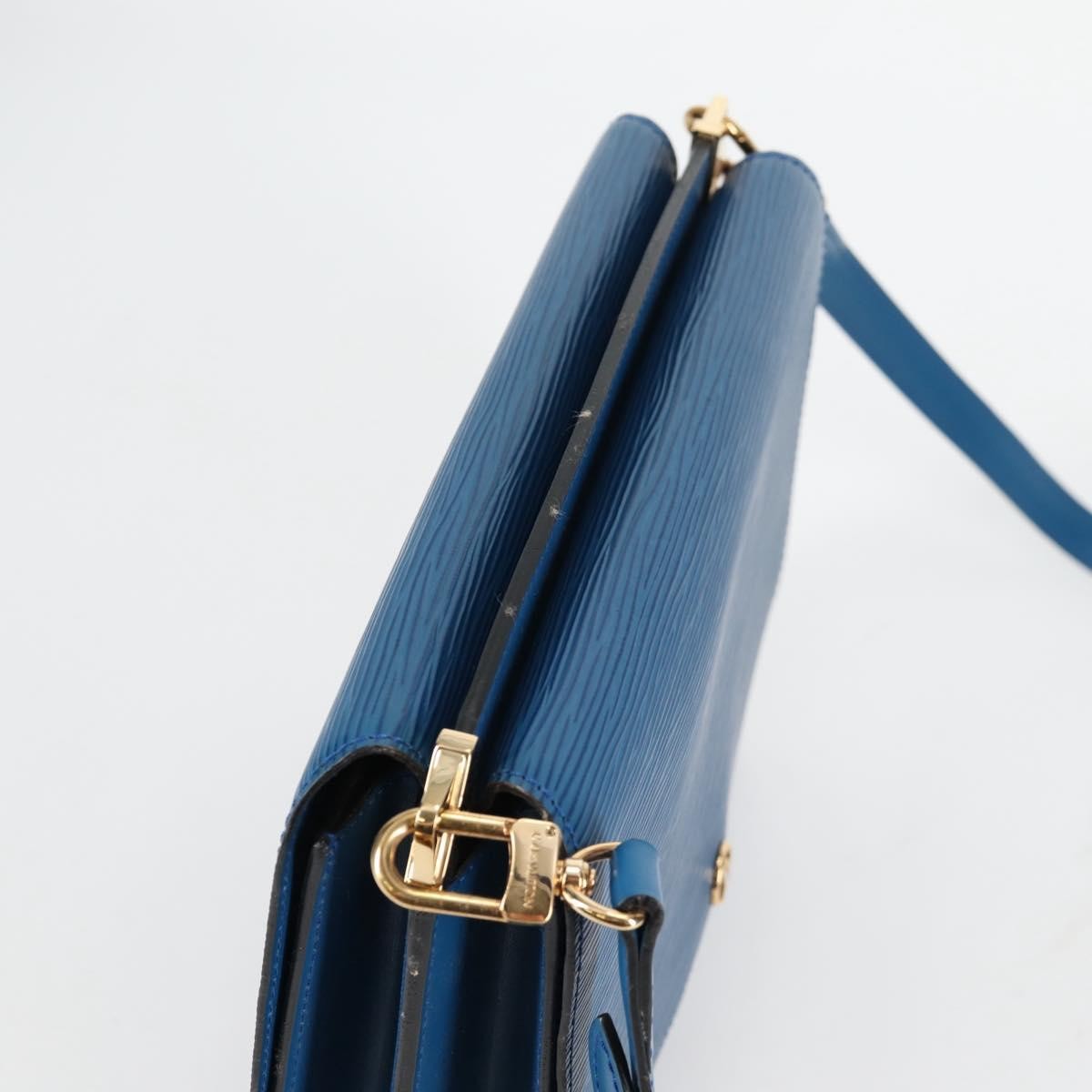 Louis Vuitton Grenelle Shoulder Bag Epi Leather Blue Leather Shoulder Bag