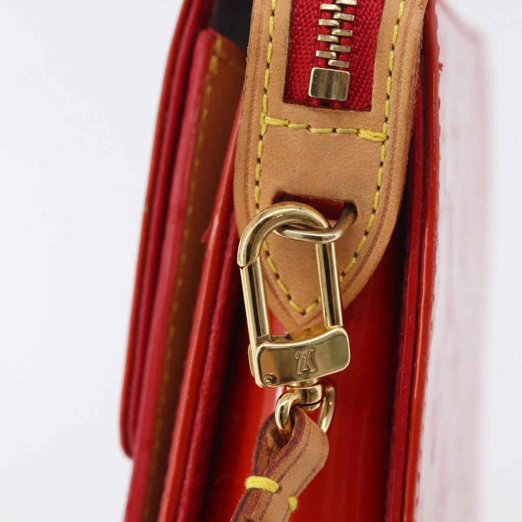 Louis Vuitton Mott Handbag Monogram Vernis Red Patent_Leather Clutche & Pouche Bag