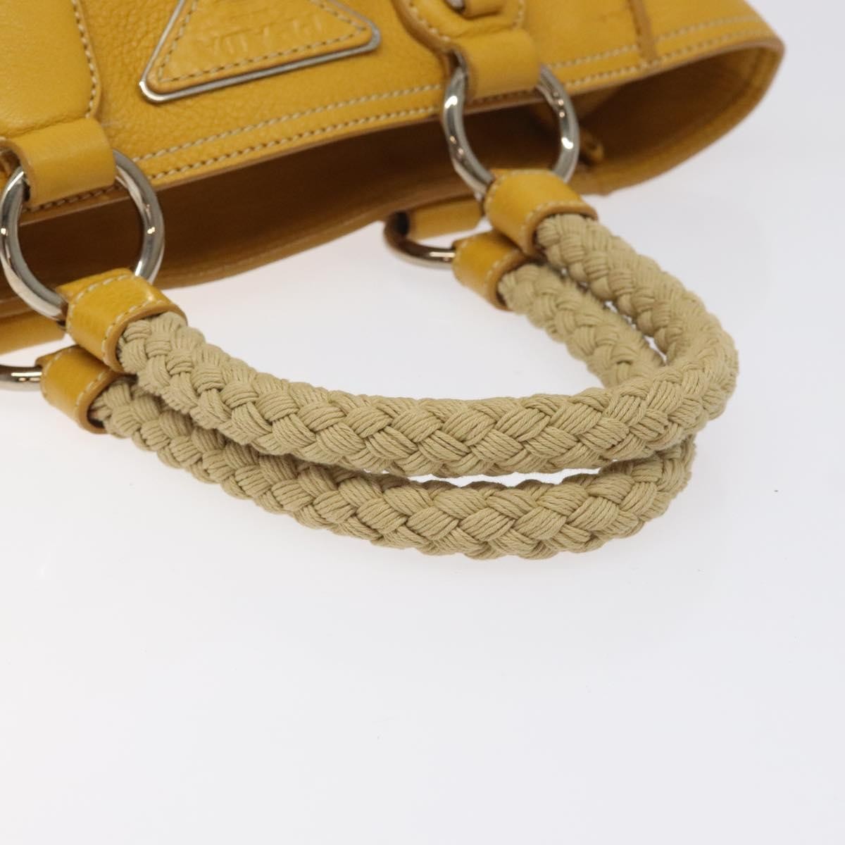 Prada Vintage Handbag Leather Yellow Leather Handbag