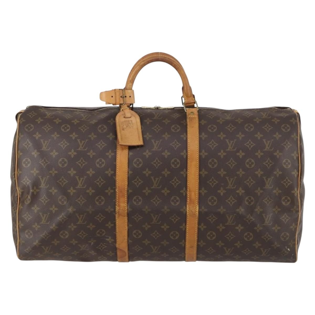 Louis Vuitton Keepall Bag Monogram Canvas Brown Canvas Travel Bag
