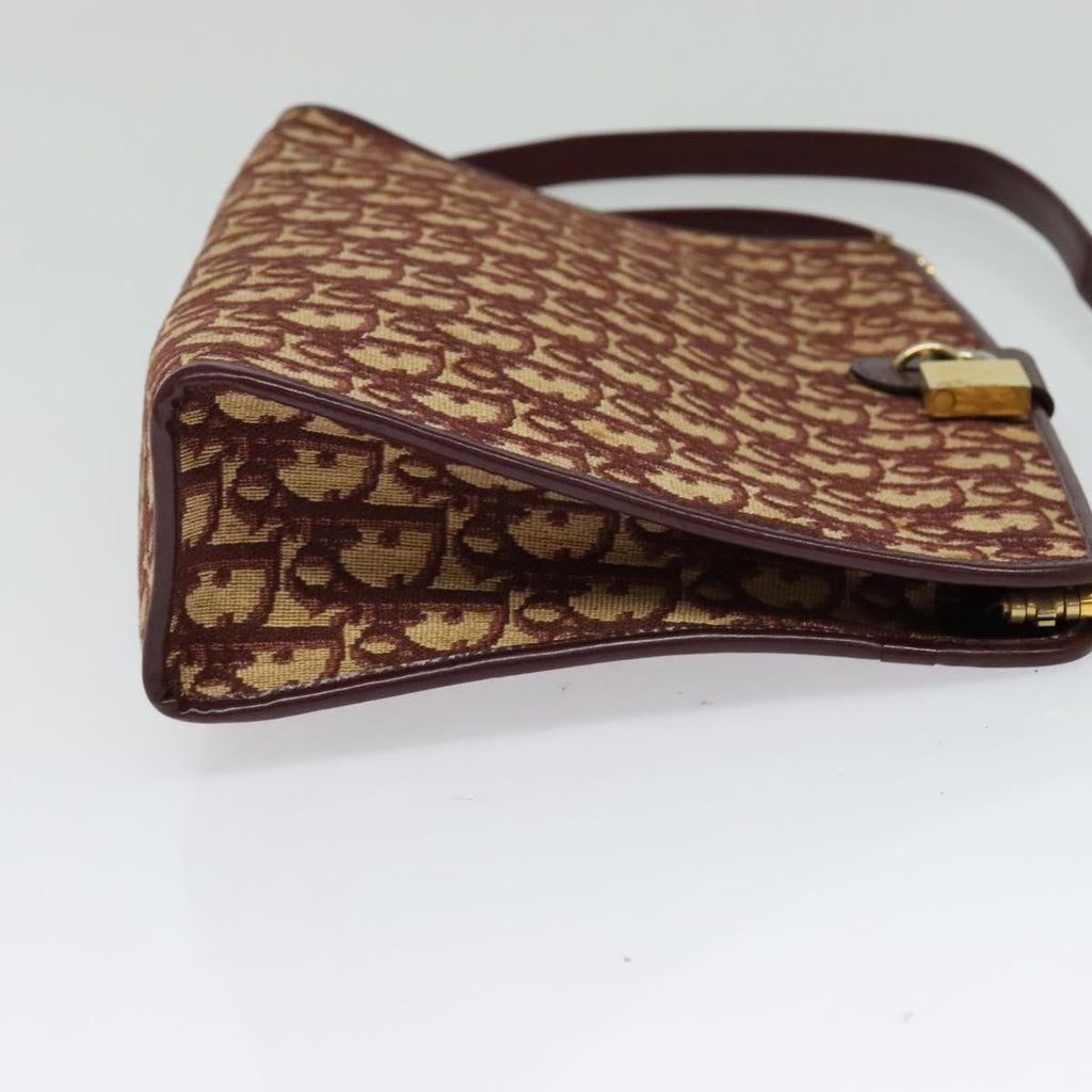 Christian Dior Trotter Shoulder Bag Canvas Red Canvas Shoulder Bag Bag (Pre-Owned)