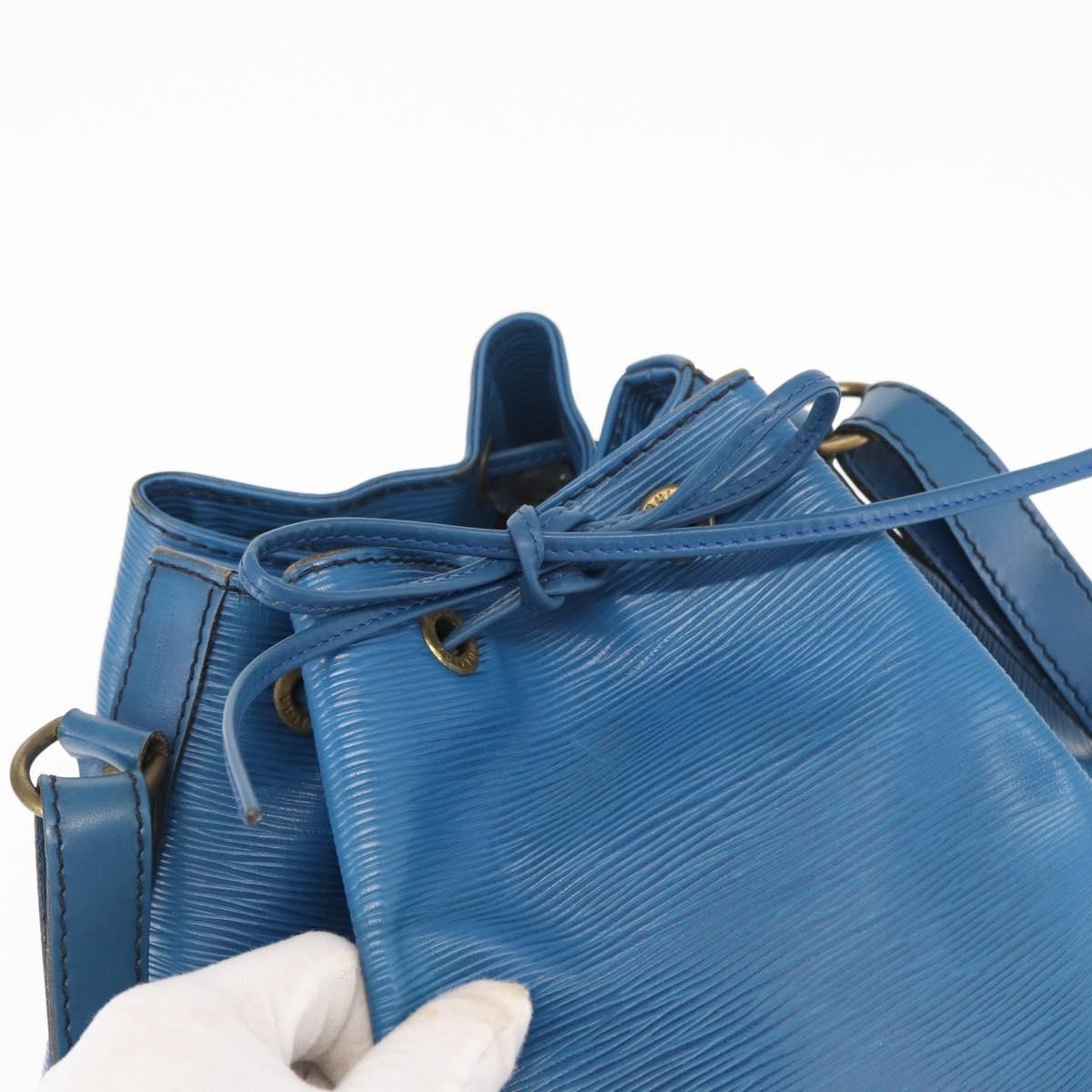 Louis Vuitton Petit Noe Handbag Epi Leather Blue Leather Shoulder Bag