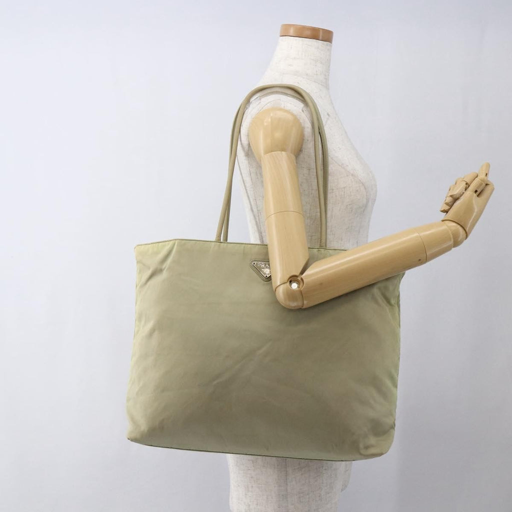 Prada Vintage Zip Tote Tessuto Ecru Nylon Tote Bag Bag