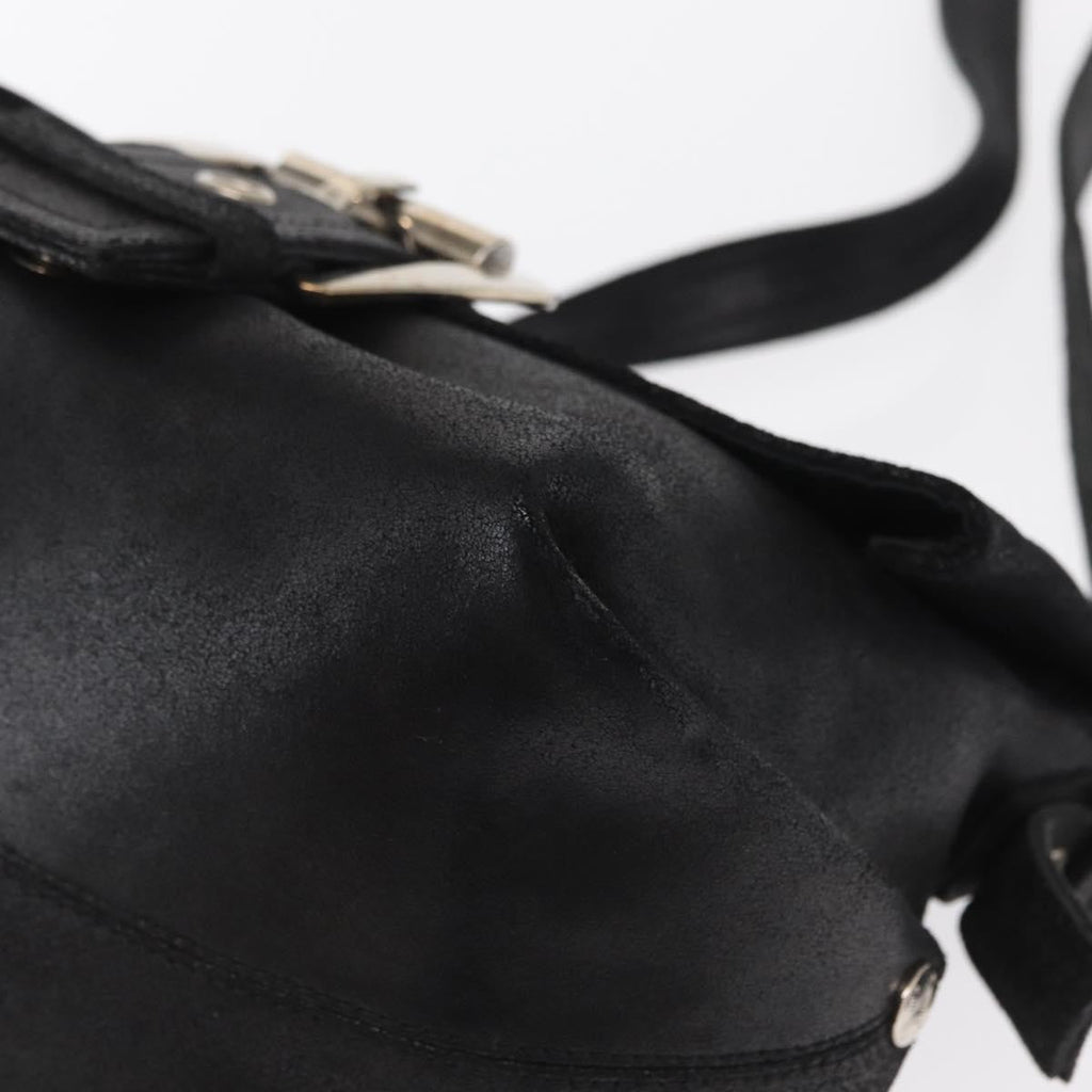 Celine Vintage Shoulder Bag Leather Black Leather Shoulder Bag Bag