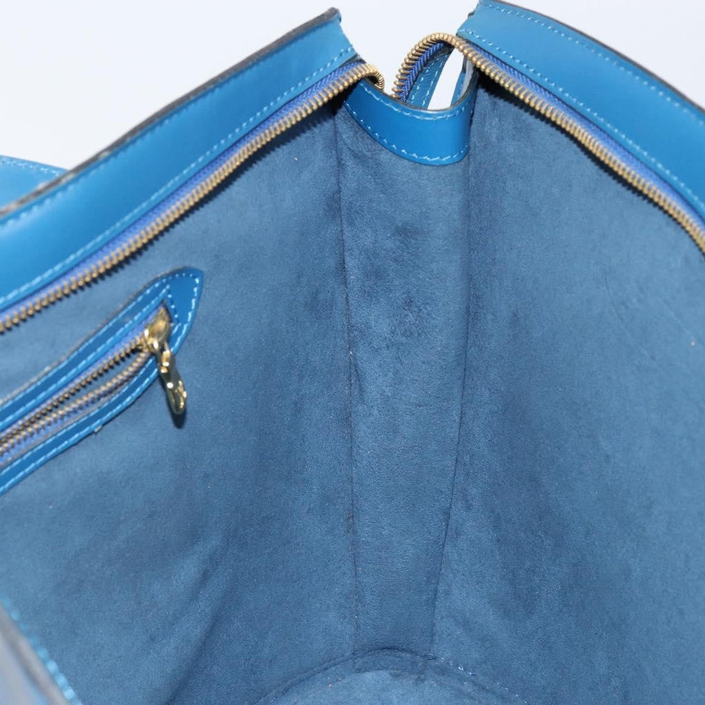 Louis Vuitton Saint Jacques Handbag Epi Leather Blue Leather Shoulder Bag