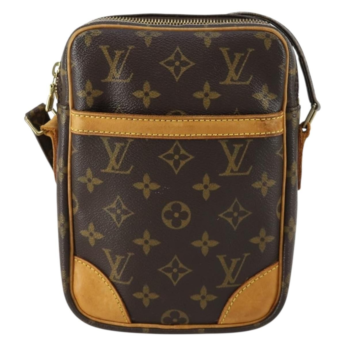 Louis Vuitton Danube Handbag Monogram Canvas Brown Canvas Shoulder Bag